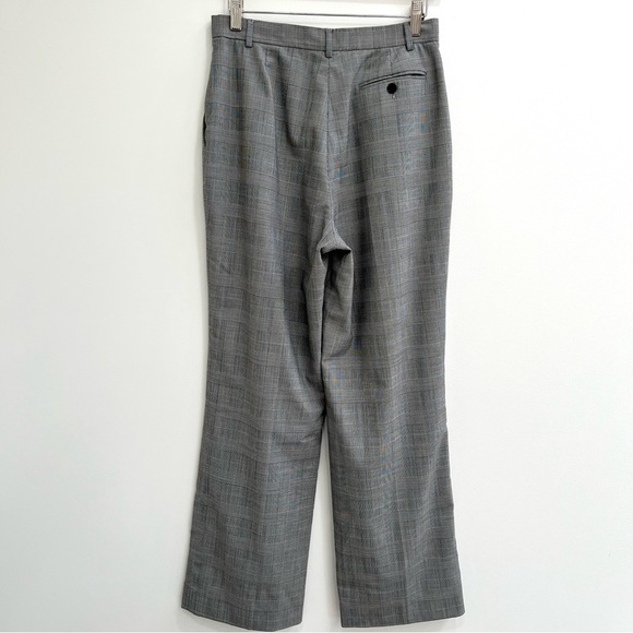 Brooks Brothers stretch wool glen plaid pleated wide leg trousers black white 4 - Picture 2 of 10